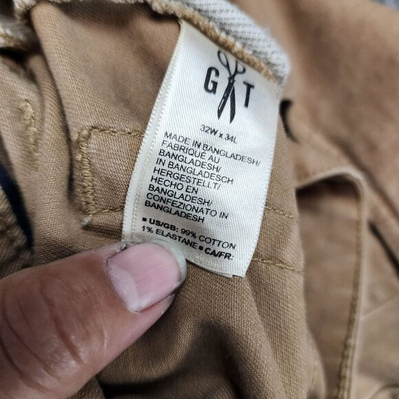 Goodthreads Pants Mens 32x34 Brown Stretch Mid Rise Slim - Picture 11 of 13
